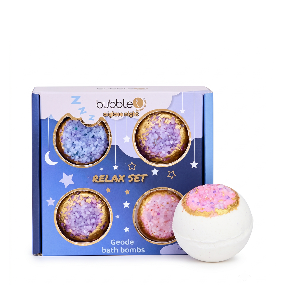Bubble T Nightea night Geode Bath Fizzers 4pcs