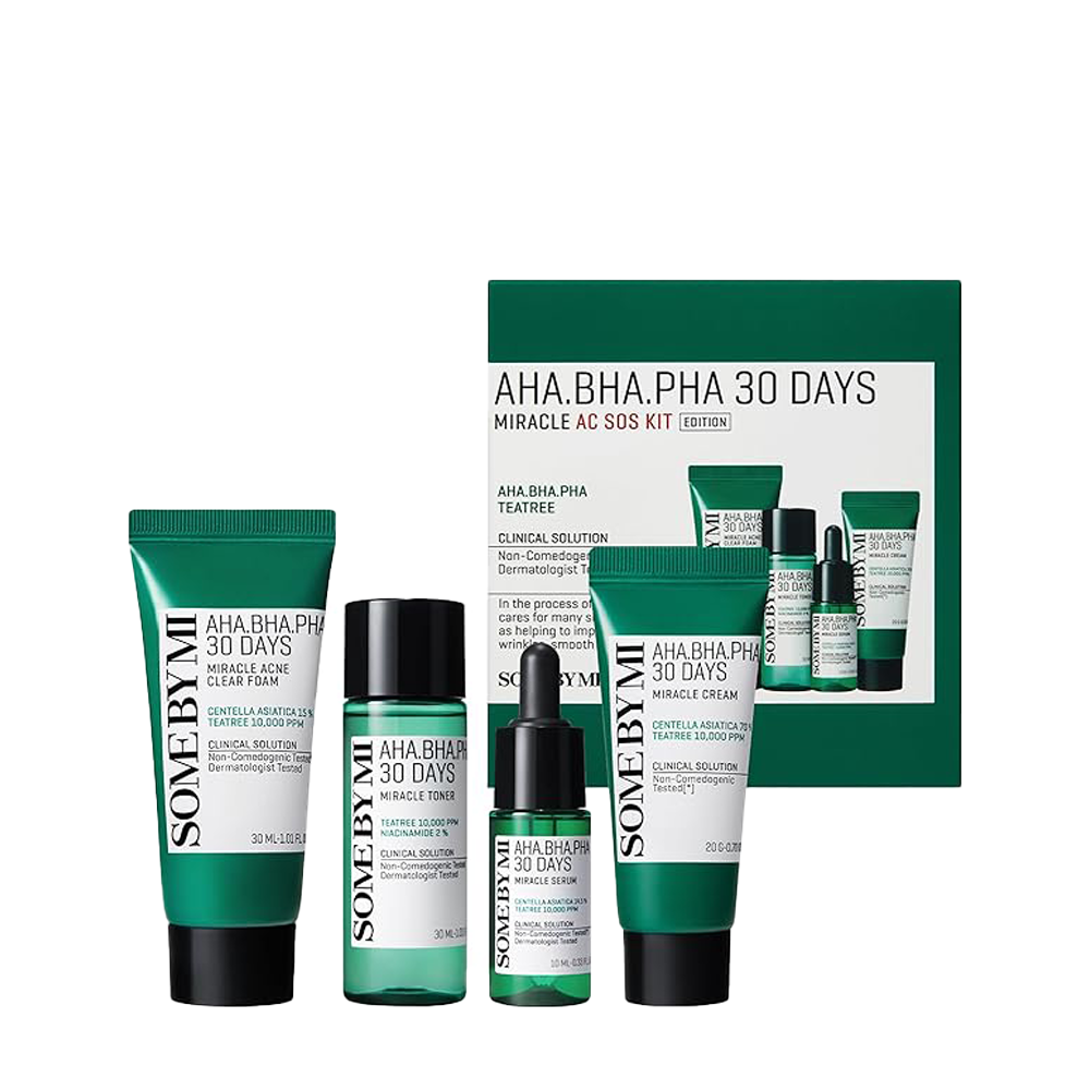 SOME BY MI Miracle 30 Days ACNE Foam TRIO Set (Cleanser + Toner + Serum)