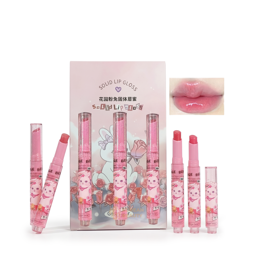GEGE BEAR Flower Garden Rabbit Solid LIP Gloss Box