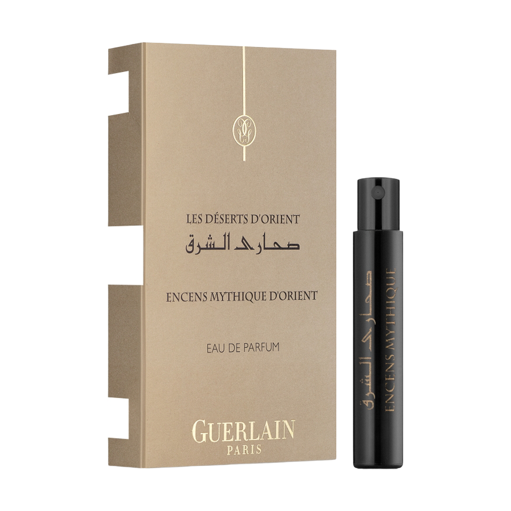 A sample of Encens Mythique D'Orient by Guerlain Eau de Parfum, an oriental woody fragrance for both men and women, launched in 2012 - 1 ml